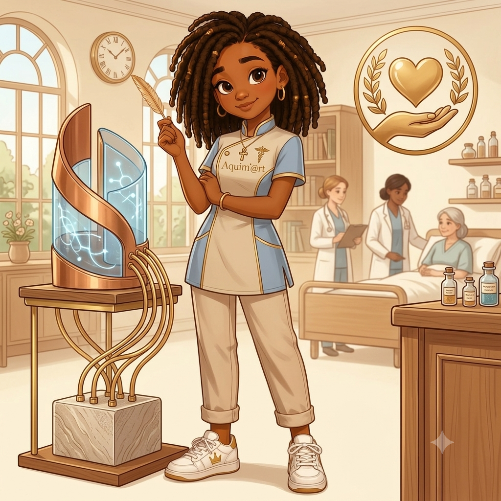 Avatar du blog en illustration cartoon, en blouse médicale dans un cadre hospitalier